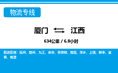 廈門到江西物流專線_廈門至江西物流公司_廈門到江西貨運專線